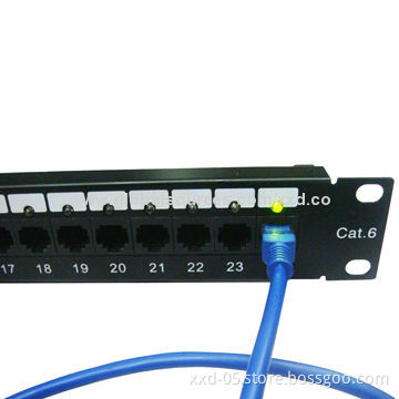 24-port Cat5e Patch Panel for Ethernet Cables, 22-24AWG Wire